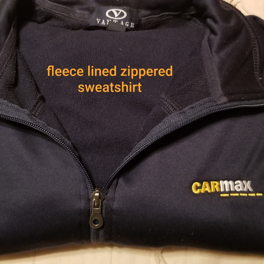 Carmax fleece lined full zipper sweatshirt